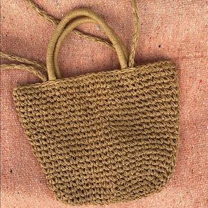 Vintage straw bag / purse